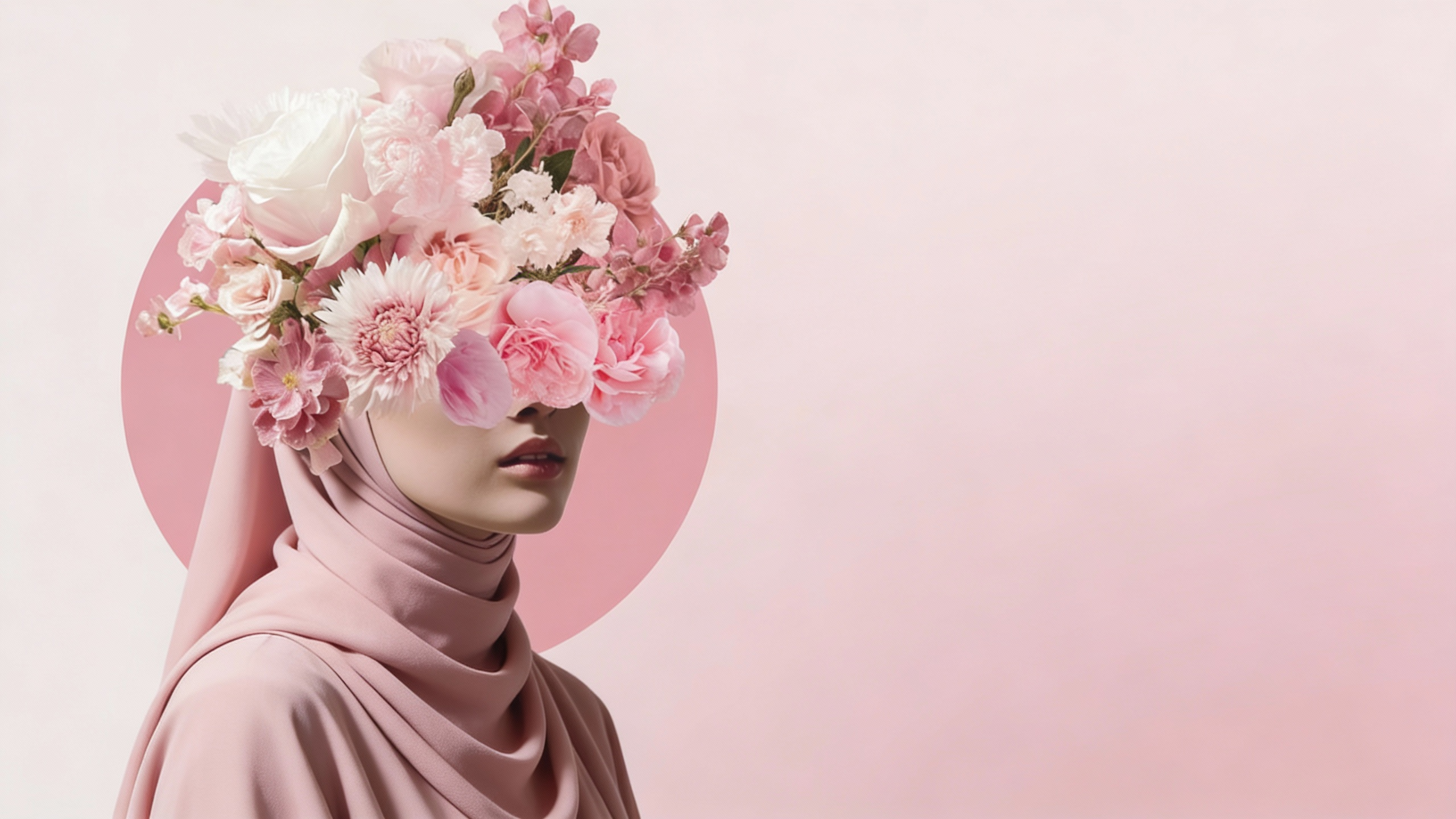 Asilah Elegance - Muslim Woman with Flowers